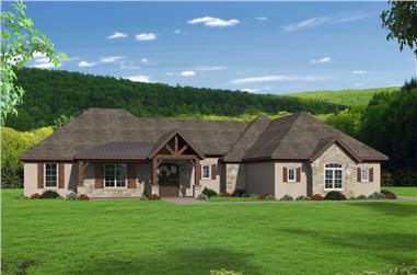 3-Bedroom, 2816 Sq Ft Traditional House - Plan #196-1077 - Front Exterior