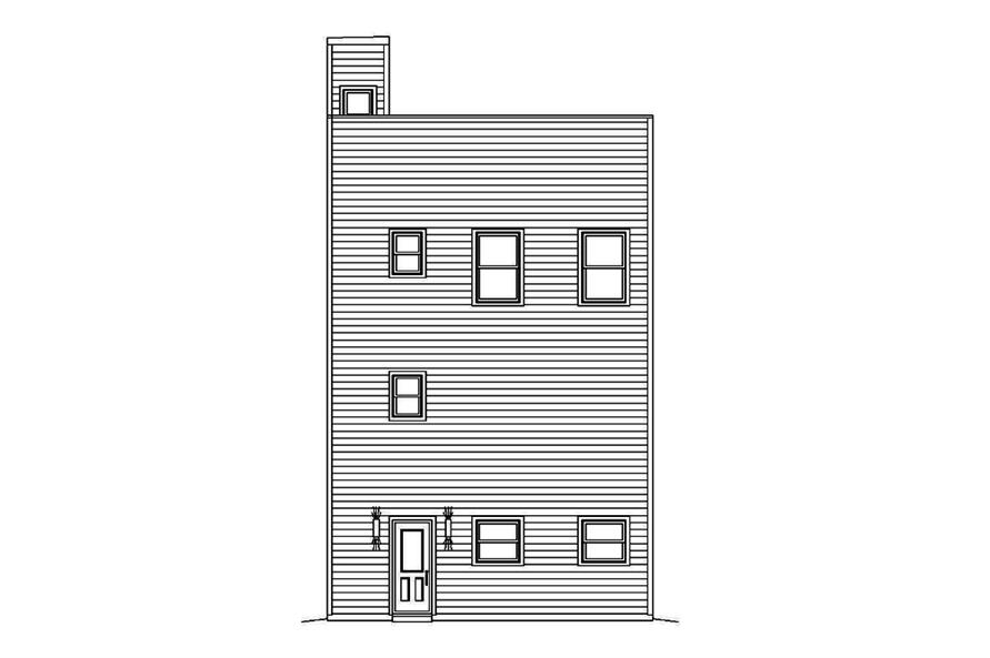 196-1081: Home Plan Rear Elevation
