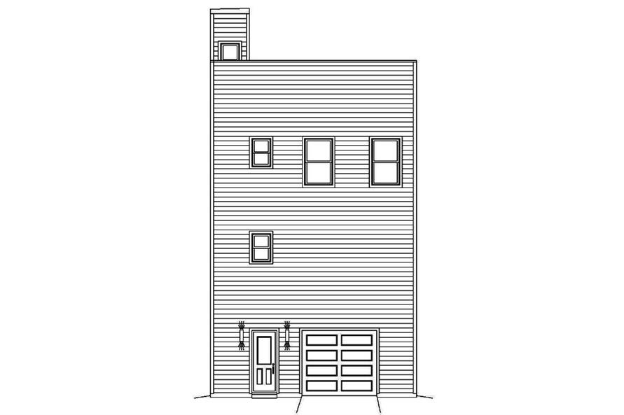 196-1082: Home Plan Rear Elevation
