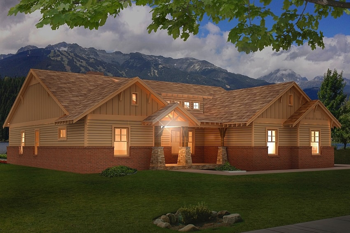 Home at Night of this 4-Bedroom, 2512 Sq Ft Plan - 196-1091