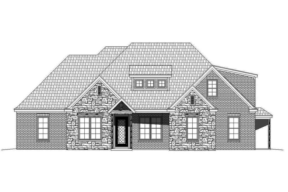 Home Plan Front Elevation of this 3-Bedroom,3585 Sq Ft Plan -196-1093