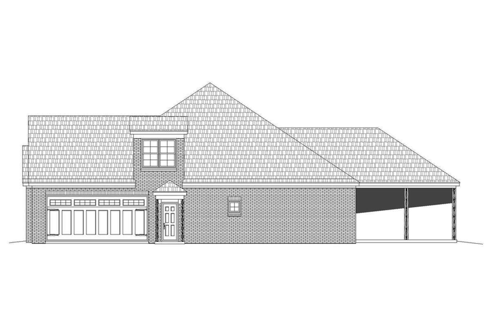 Home Plan Right Elevation of this 3-Bedroom,3585 Sq Ft Plan -196-1093