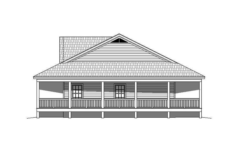 Home Plan Right Elevation of this 3-Bedroom,2382 Sq Ft Plan -196-1095