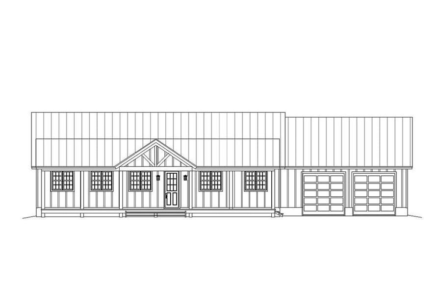 196-1097: Home Plan Front Elevation