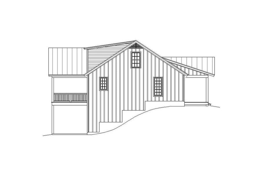 Home Plan Left Elevation of this 2-Bedroom,2347 Sq Ft Plan -196-1097