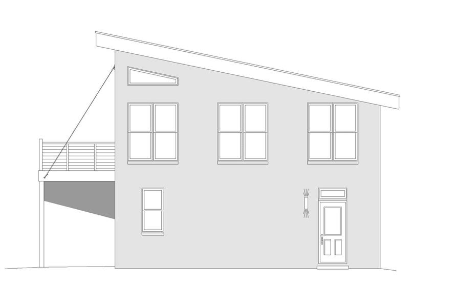 196-1103: Home Plan Right Elevation