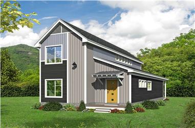 3-Bedroom, 1880 Sq Ft Contemporary House Plan - 196-1122 - Front Exterior