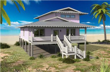 4-Bedroom, 2005 Sq Ft Vacation Homes Home Plan - 196-1145 - Main Exterior