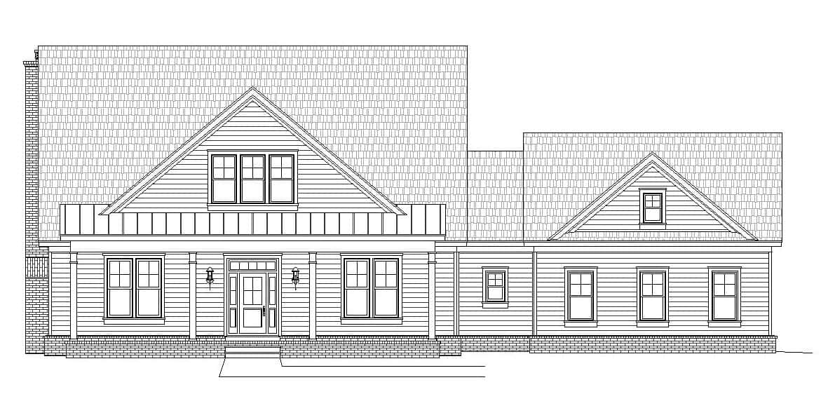 Home Plan Front Elevation of this 3-Bedroom,2200 Sq Ft Plan -196-1149