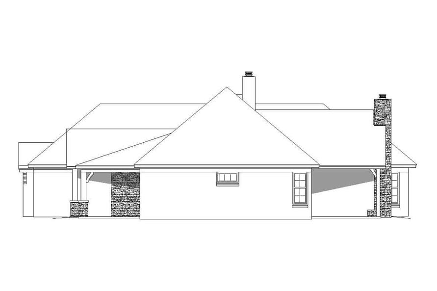 Home Plan Right Elevation of this 3-Bedroom,2916 Sq Ft Plan -196-1164