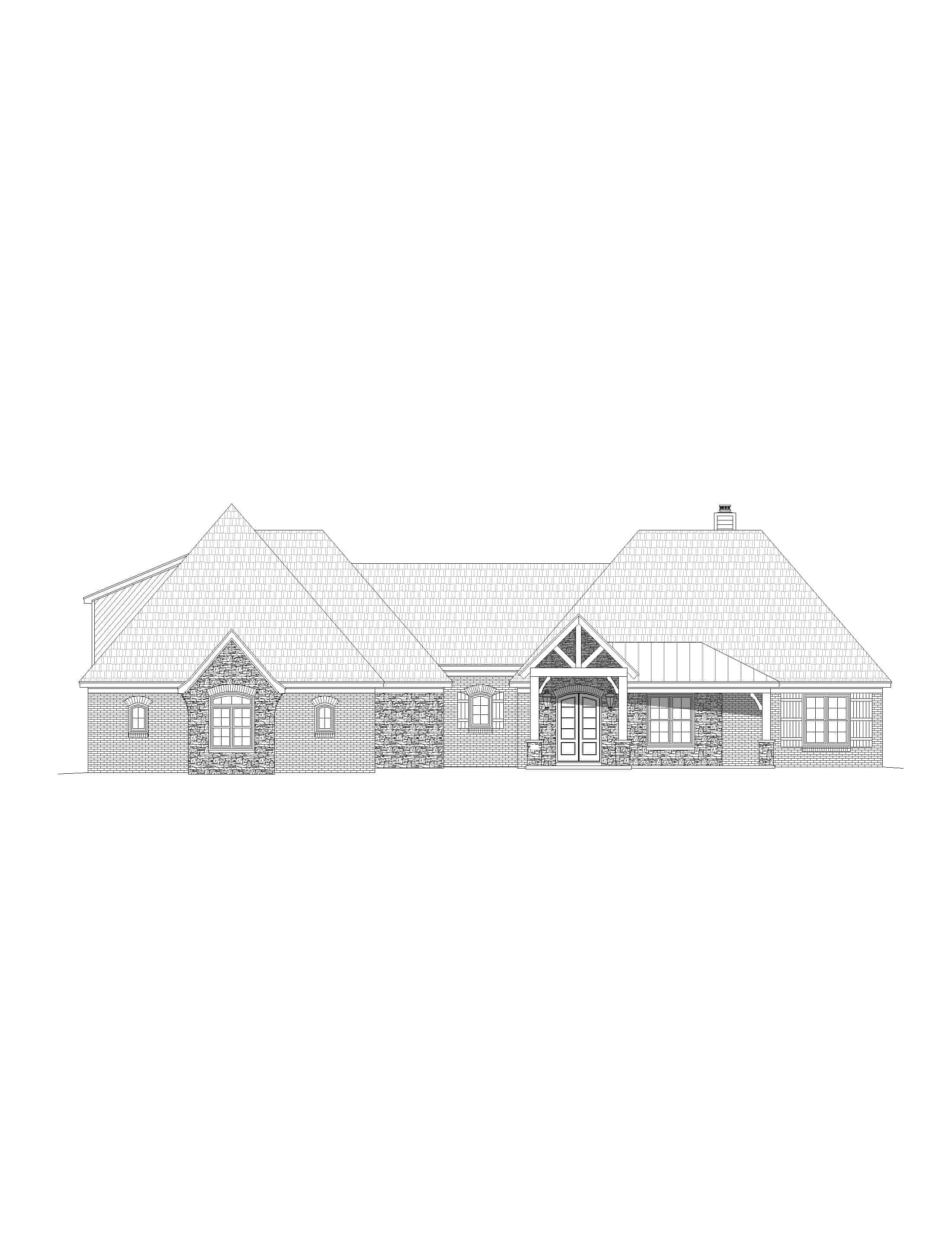 Home Plan Front Elevation of this 3-Bedroom,2819 Sq Ft Plan -196-1166