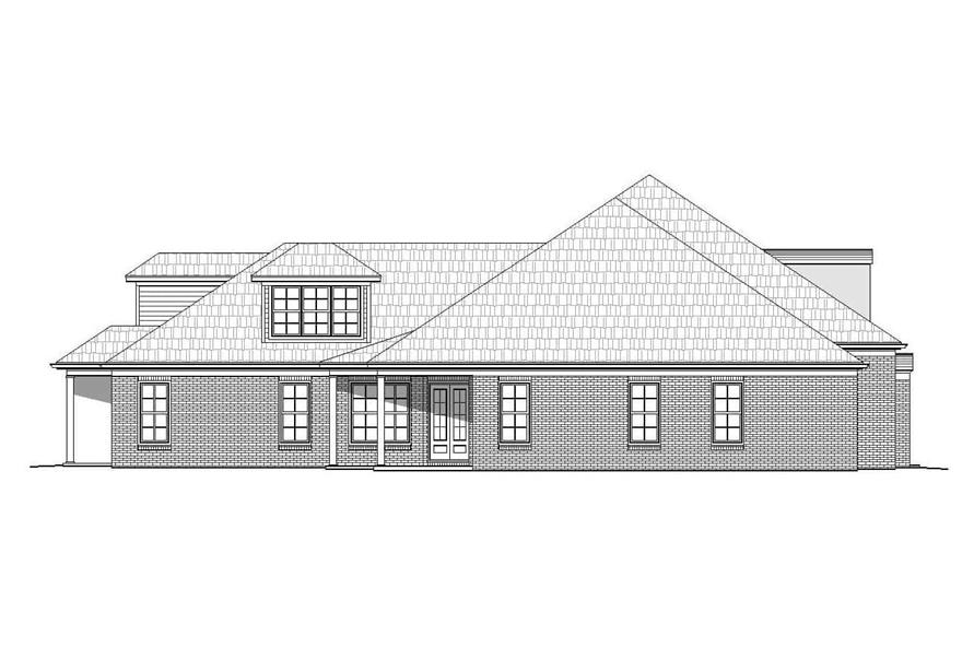 Home Plan Left Elevation of this 4-Bedroom,4609 Sq Ft Plan -196-1172