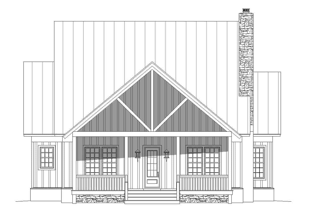 Home Plan Front Elevation of this 3-Bedroom,2066 Sq Ft Plan -196-1178