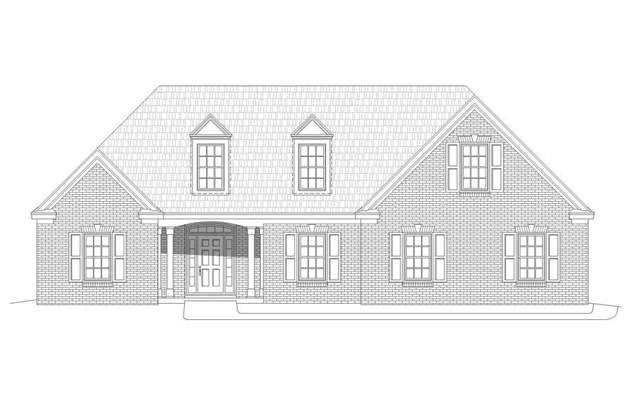 196-1183: Home Plan Front Elevation