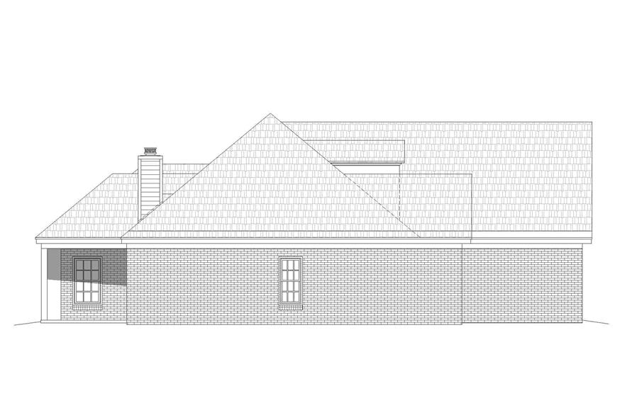 Home Plan Left Elevation of this 3-Bedroom,1900 Sq Ft Plan -196-1183