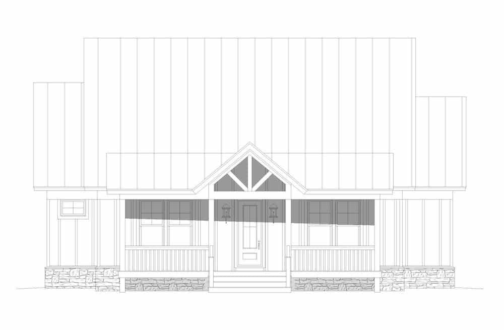 Home Plan Front Elevation of this 3-Bedroom,2227 Sq Ft Plan -196-1193