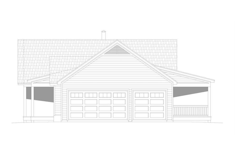Home Plan Right Elevation of this 2-Bedroom,1500 Sq Ft Plan -196-1196