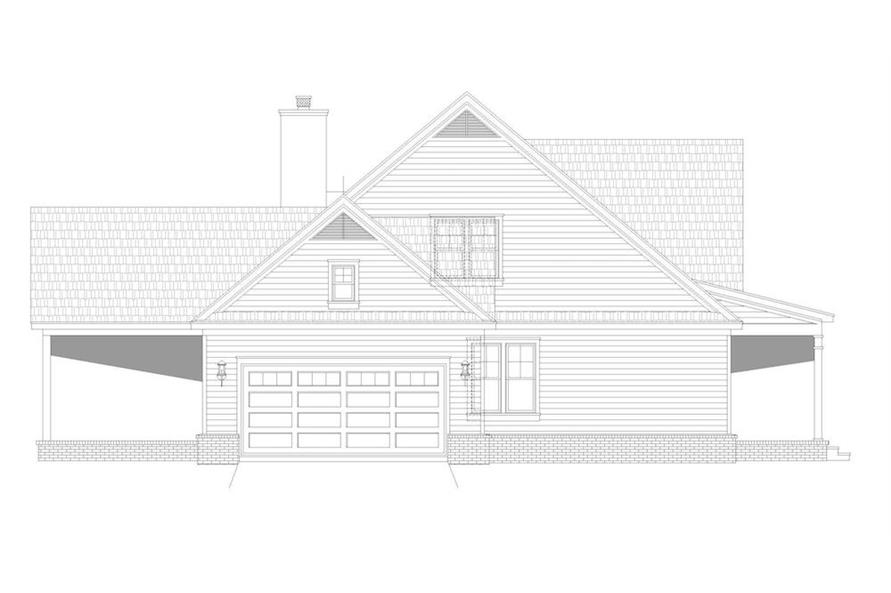 Home Plan Left Elevation of this 2-Bedroom,2400 Sq Ft Plan -196-1204