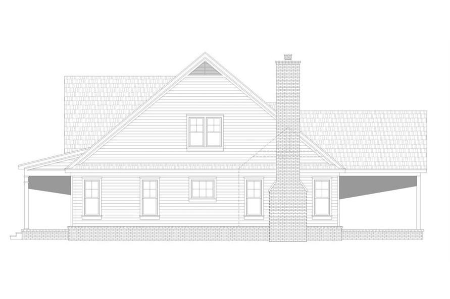 Home Plan Right Elevation of this 2-Bedroom,2400 Sq Ft Plan -196-1204