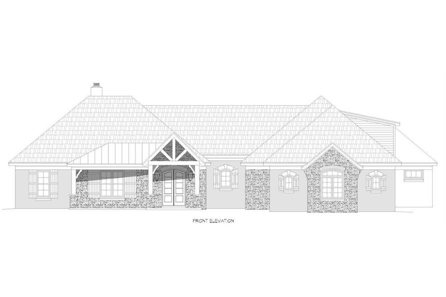196-1208: Home Plan Front Elevation