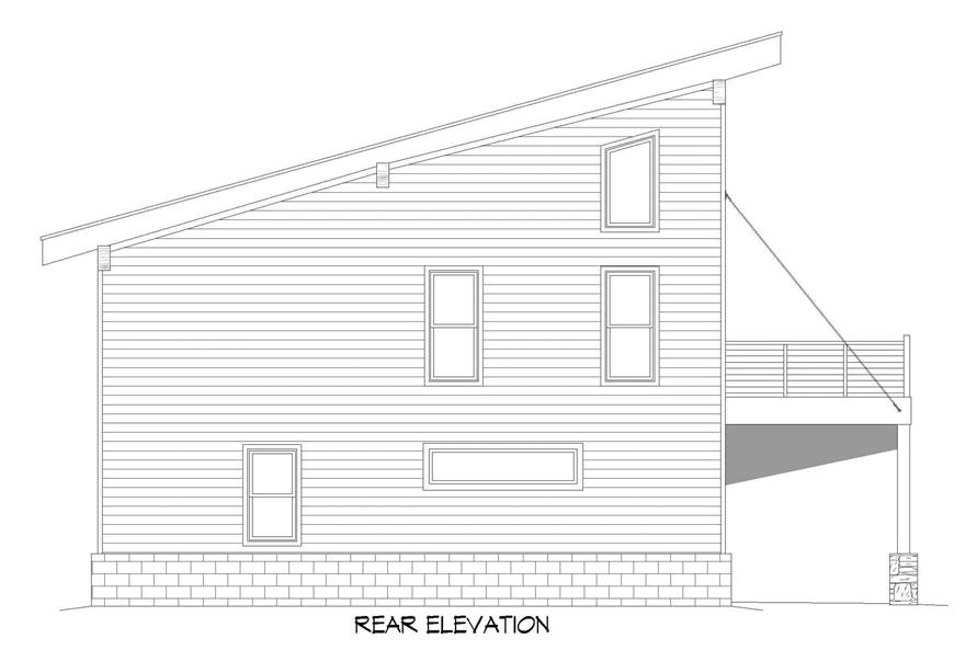 196-1216: Home Plan Rear Elevation