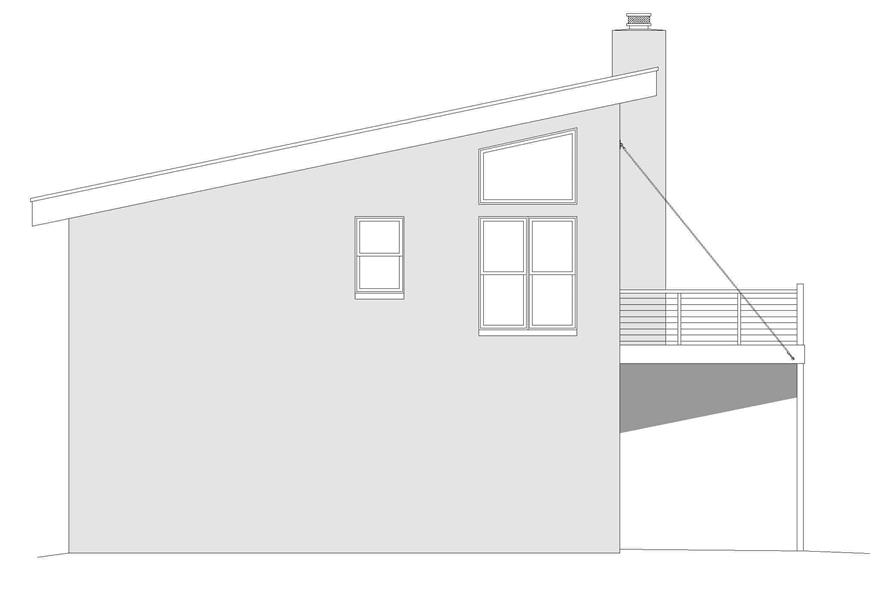Home Plan Left Elevation of this 1-Bedroom,1265 Sq Ft Plan -196-1223