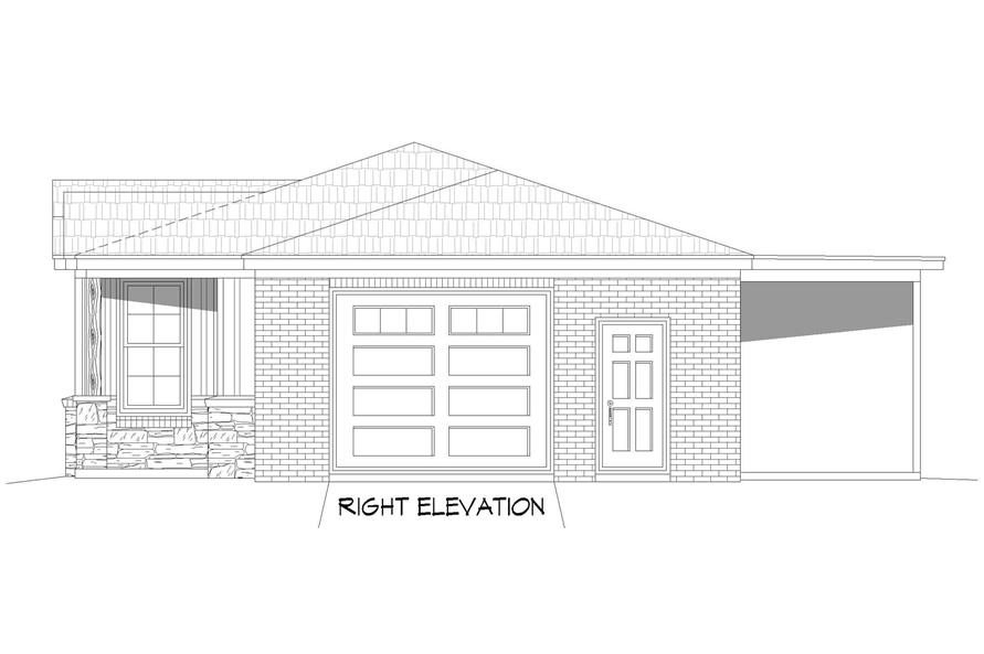 196-1233: Home Plan Right Elevation
