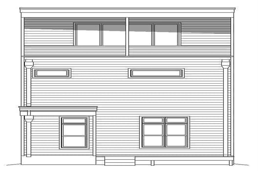 Home Plan Rear Elevation of this 3-Bedroom,3321 Sq Ft Plan -196-1236