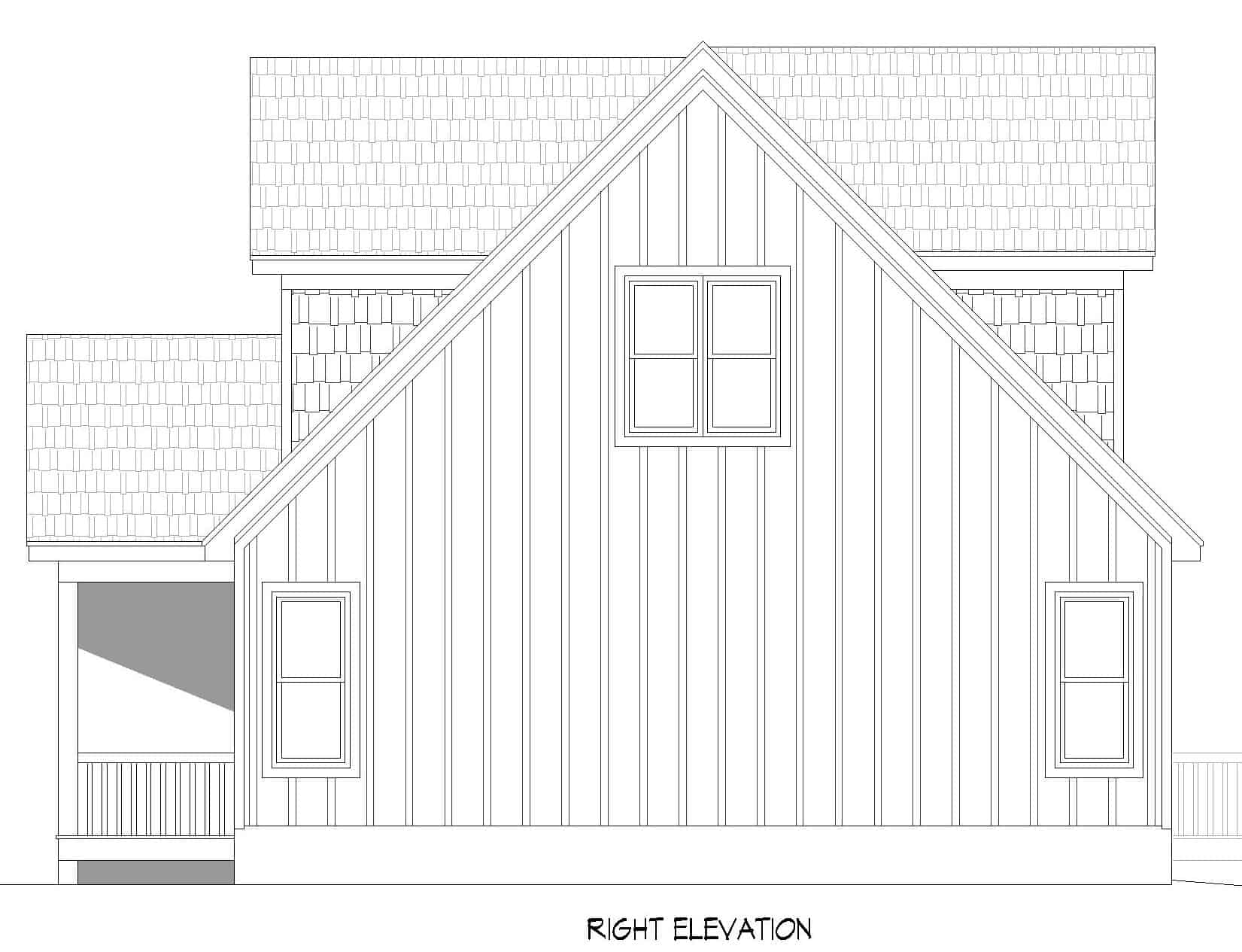 Home Plan Right Elevation of this 4-Bedroom,2537 Sq Ft Plan -196-1239