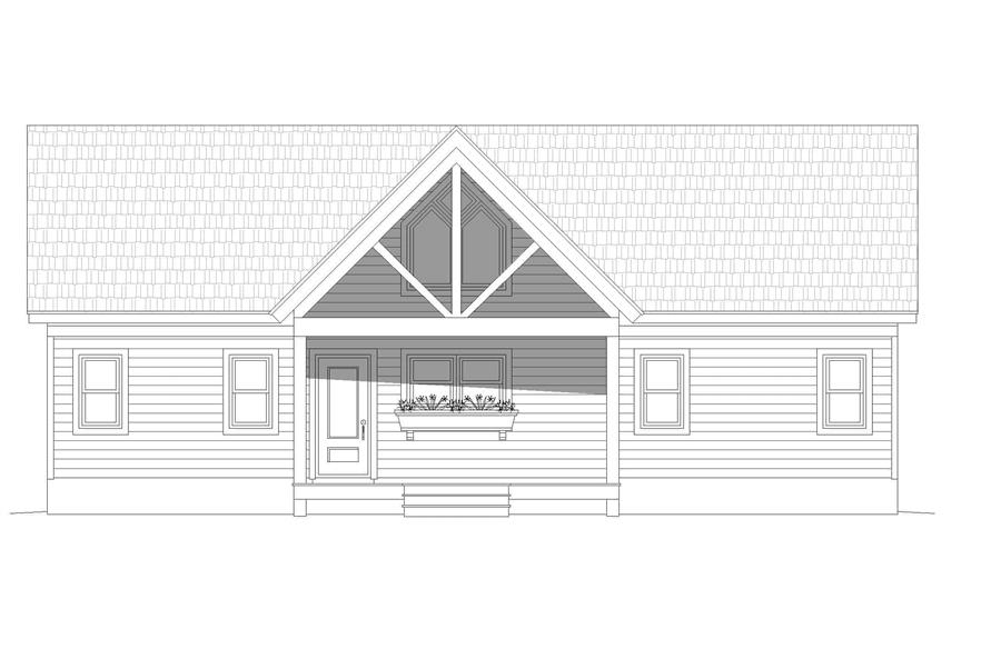 Home Plan Front Elevation of this 4-Bedroom,2633 Sq Ft Plan -196-1241