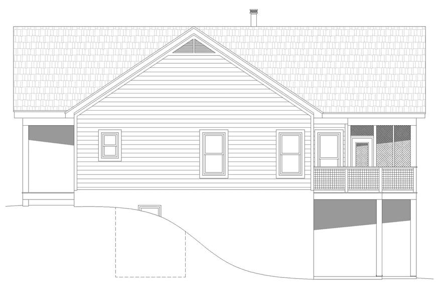 Home Plan Right Elevation of this 4-Bedroom,2633 Sq Ft Plan -196-1241