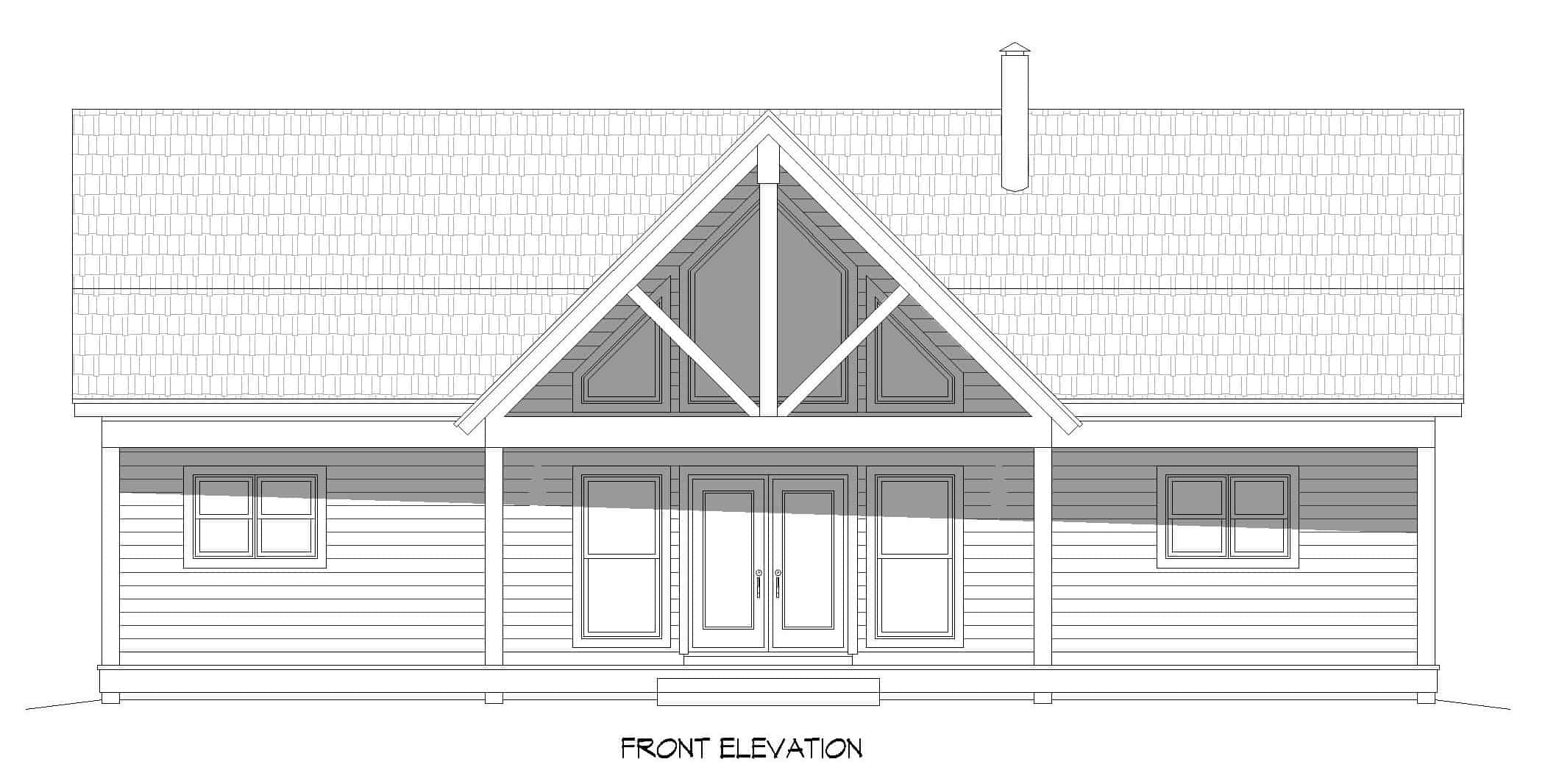 Home Plan Front Elevation of this 4-Bedroom,2569 Sq Ft Plan -196-1249