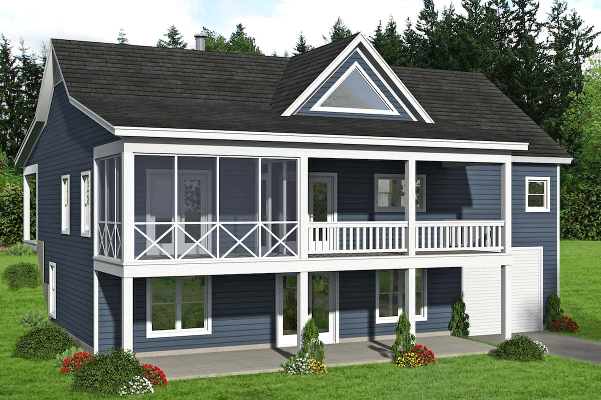 Rear View of this 4-Bedroom, 2569 Sq Ft Plan - 196-1249