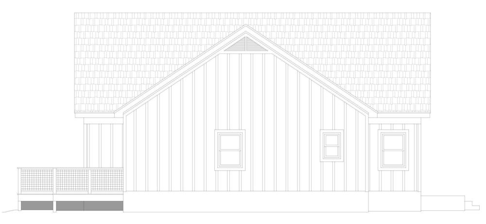 Home Plan Left Elevation of this 2-Bedroom,1586 Sq Ft Plan -196-1253