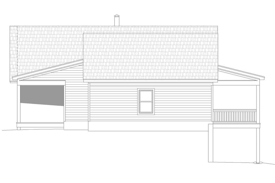 Home Plan Right Elevation of this 2-Bedroom,1787 Sq Ft Plan -196-1261