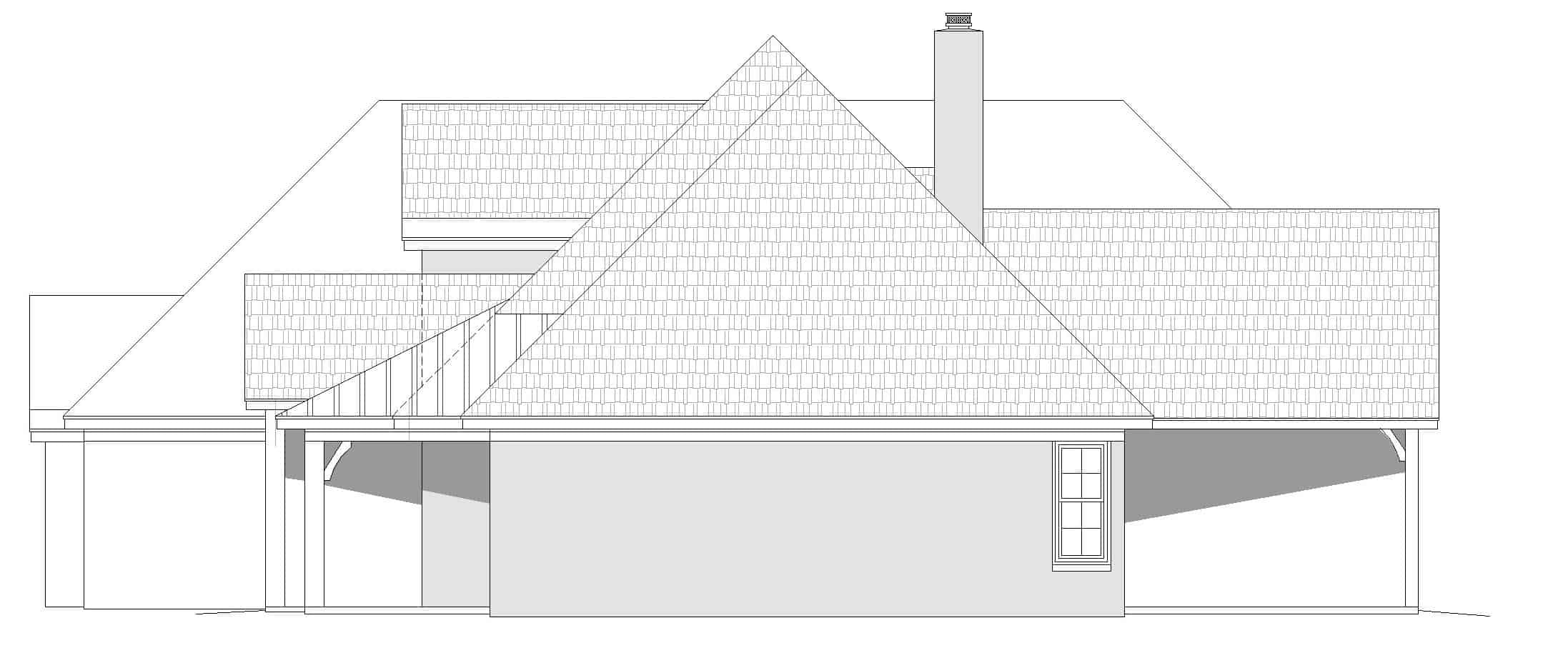 Home Plan Right Elevation of this 3-Bedroom,3667 Sq Ft Plan -196-1269