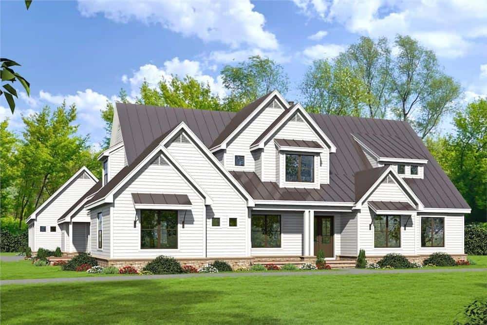 Front View of this 6-Bedroom, 5400 Sq Ft Plan - 196-1272