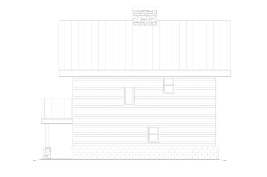 Home Plan Rear Elevation of this 2-Bedroom,1571 Sq Ft Plan -196-1275