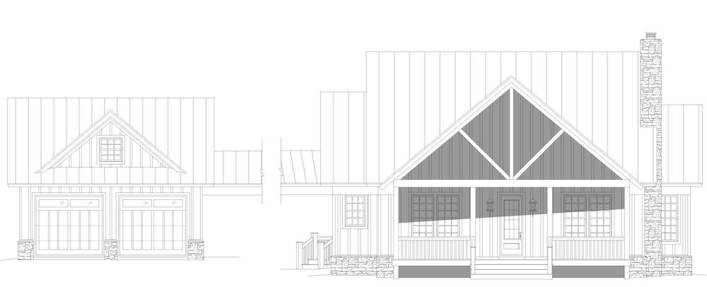 Home Plan Front Elevation of this 3-Bedroom,1972 Sq Ft Plan -196-1277