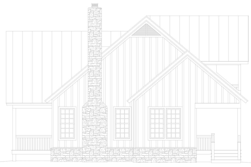Home Plan Right Elevation of this 3-Bedroom,1972 Sq Ft Plan -196-1277