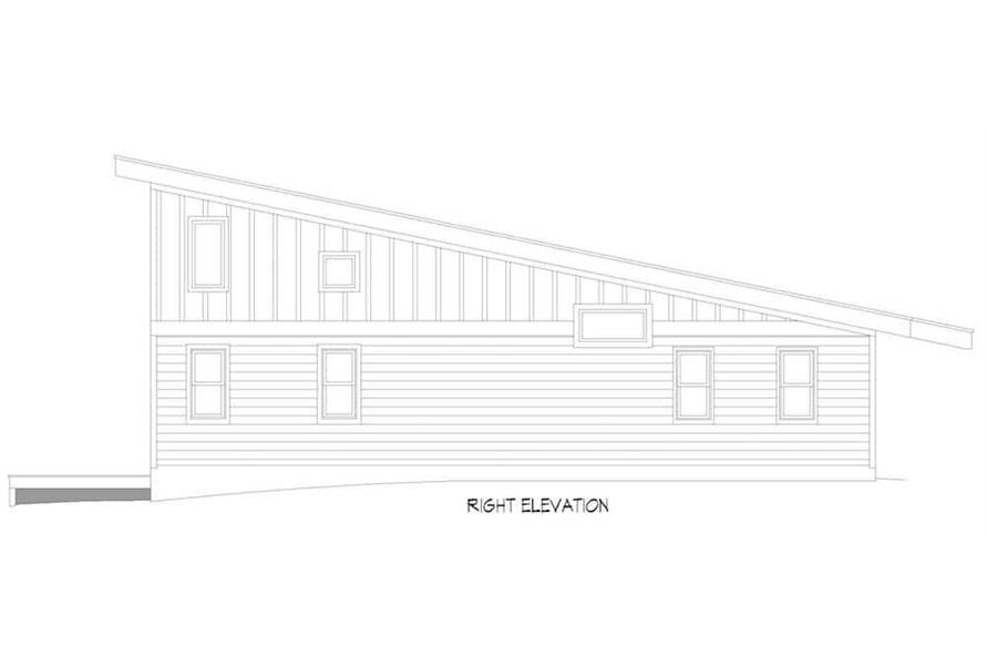 196-1280: Home Plan Right Elevation