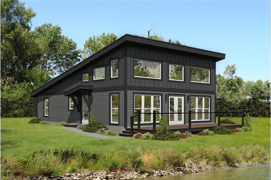 2-Bedroom, 1412 Sq Ft Contemporary Home - Plan #196-1280 - Main Exterior