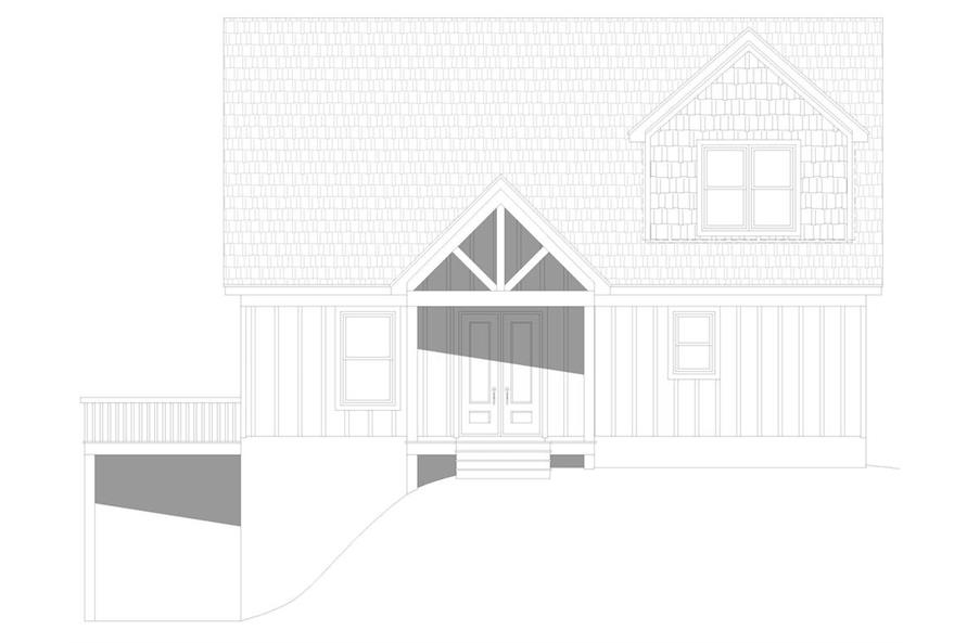 Home Plan Front Elevation of this 3-Bedroom,1770 Sq Ft Plan -196-1281