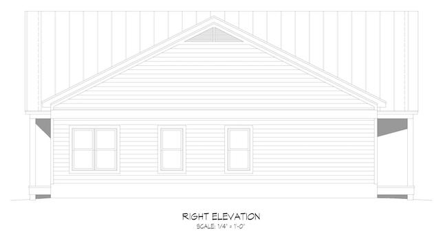 Home Plan Right Elevation of this 22-Bedroom,1763 Sq Ft Plan -196-1285