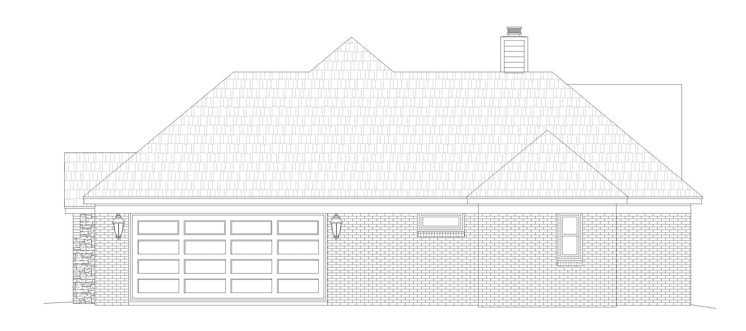 Home Plan Right Elevation of this 3-Bedroom,2709 Sq Ft Plan -196-1288