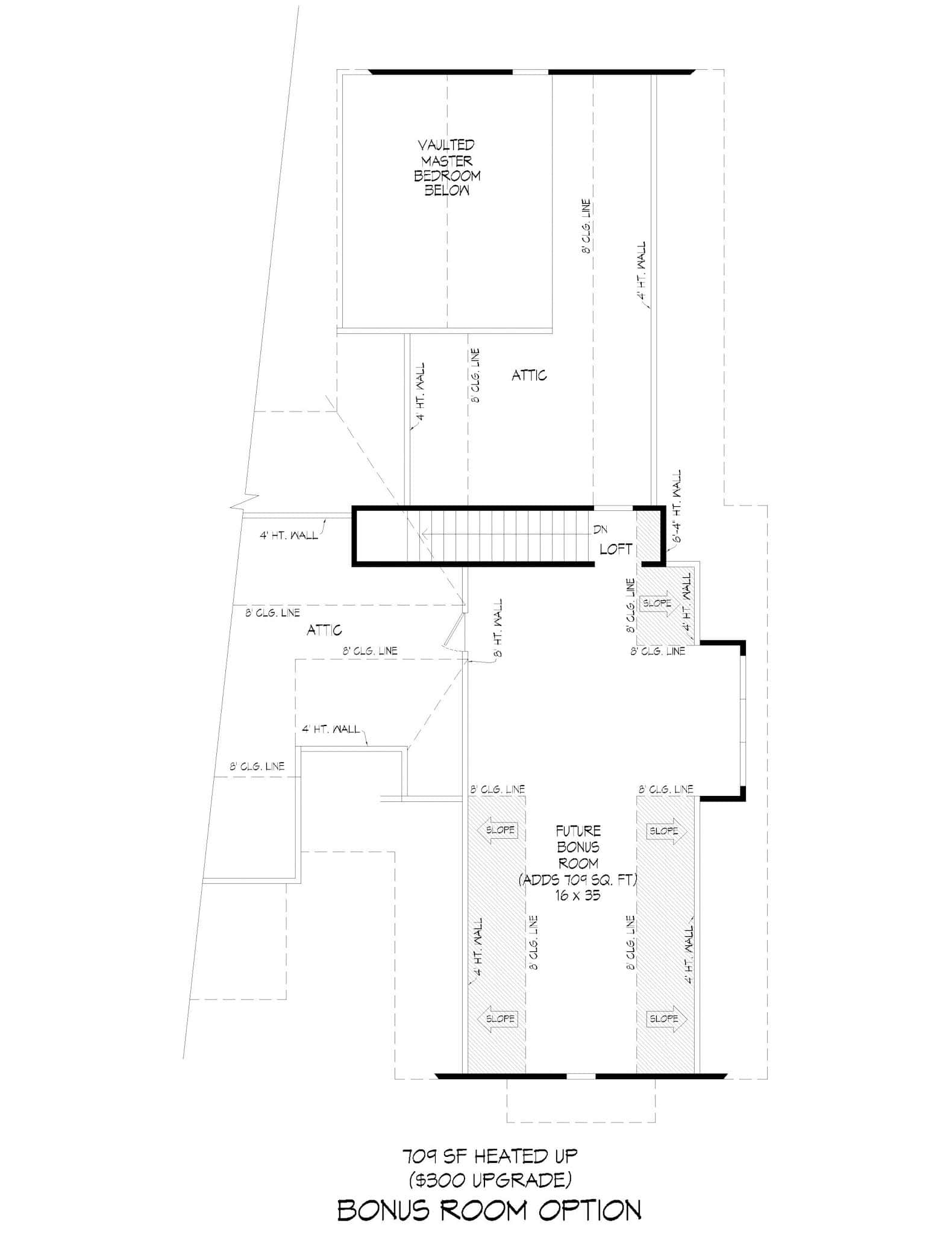 Bonus Room of Farmhouse Plan #196-1847