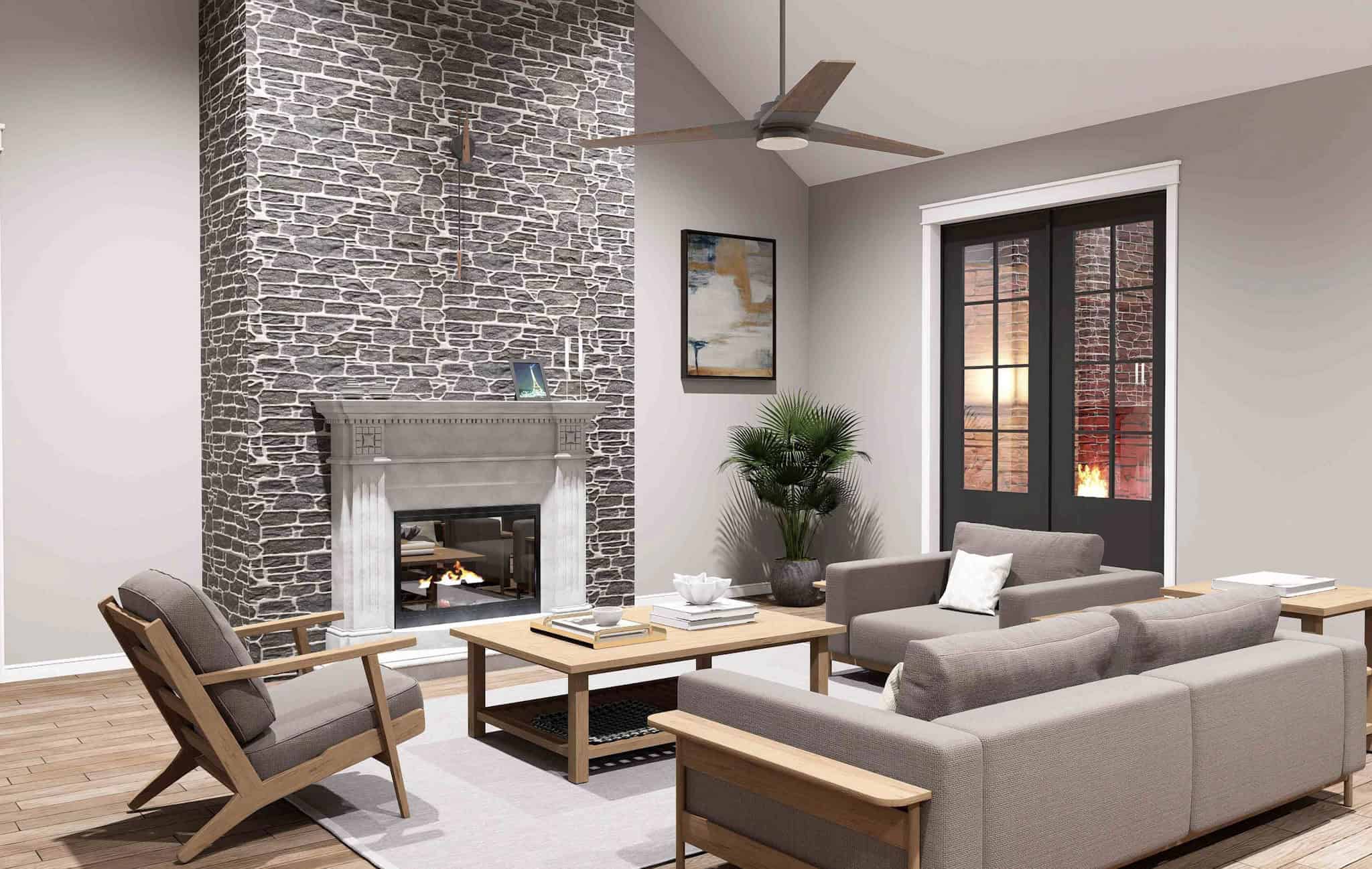 Great Room: Fireplace of this 3-Bedroom,2496 Sq Ft Plan -196-1847