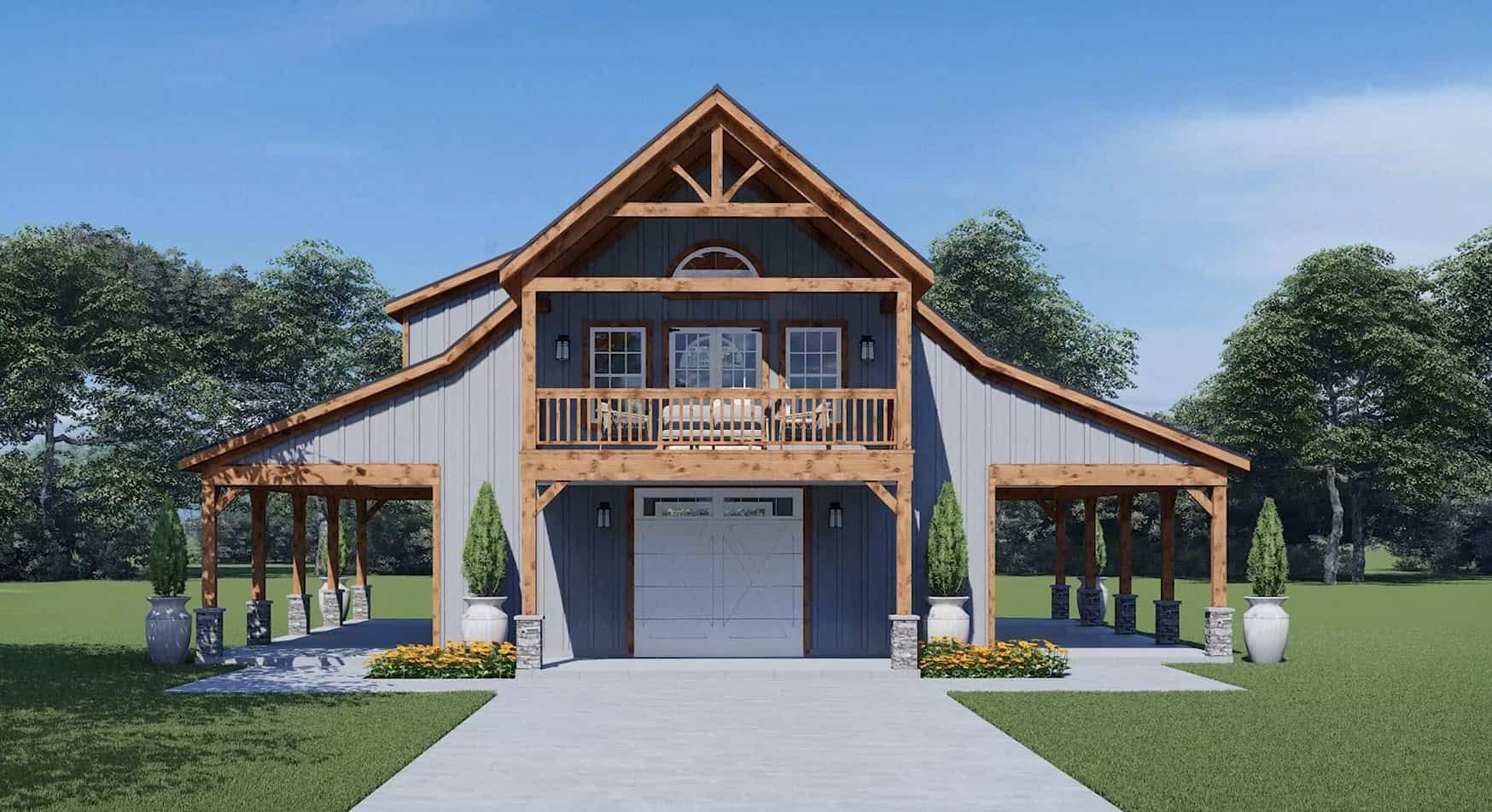 Front View of this 3-Bedroom,1647 Sq Ft Plan -196-1849