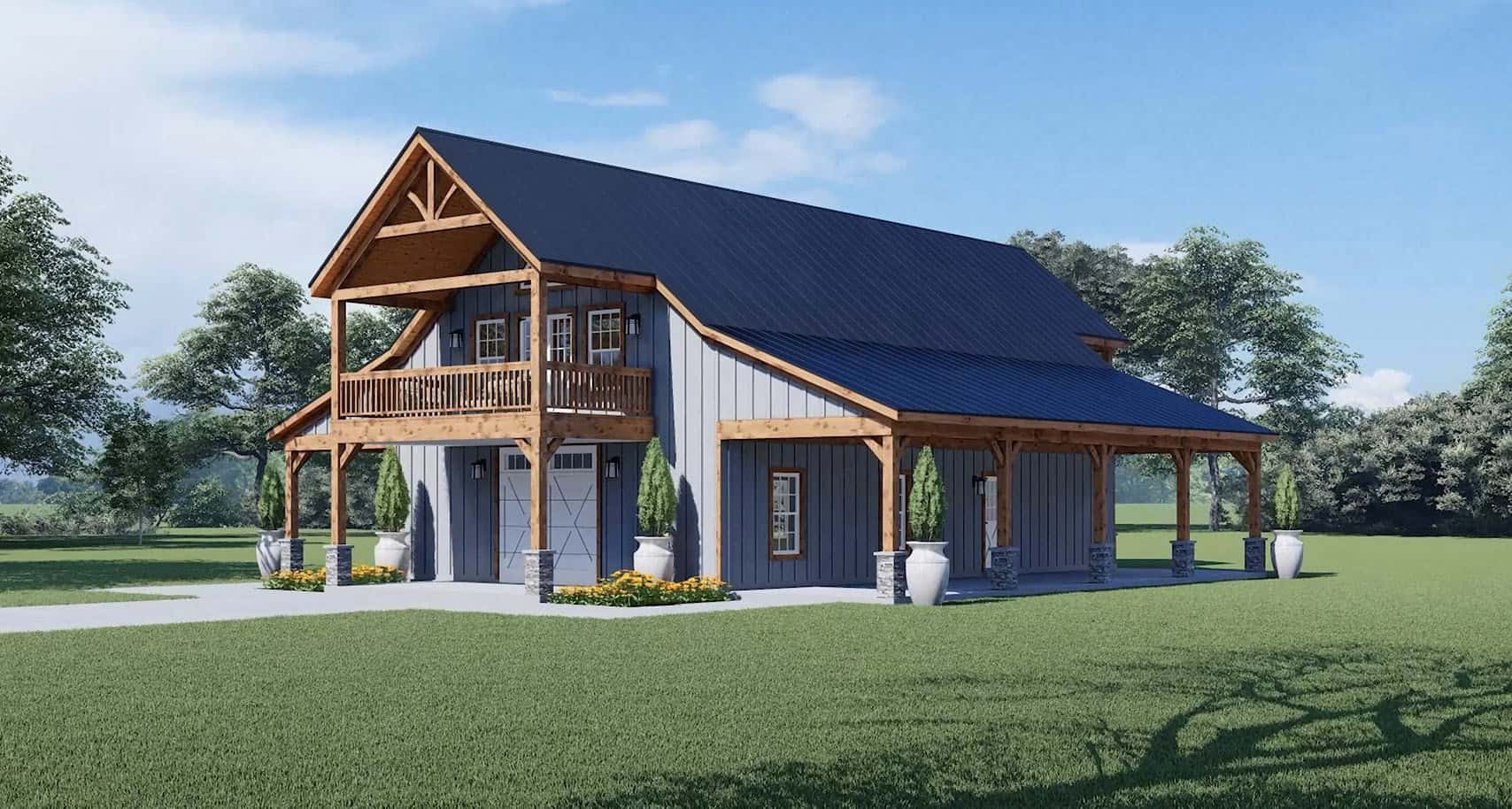 Home Plan Right Elevation of this 3-Bedroom,1647 Sq Ft Plan -196-1849