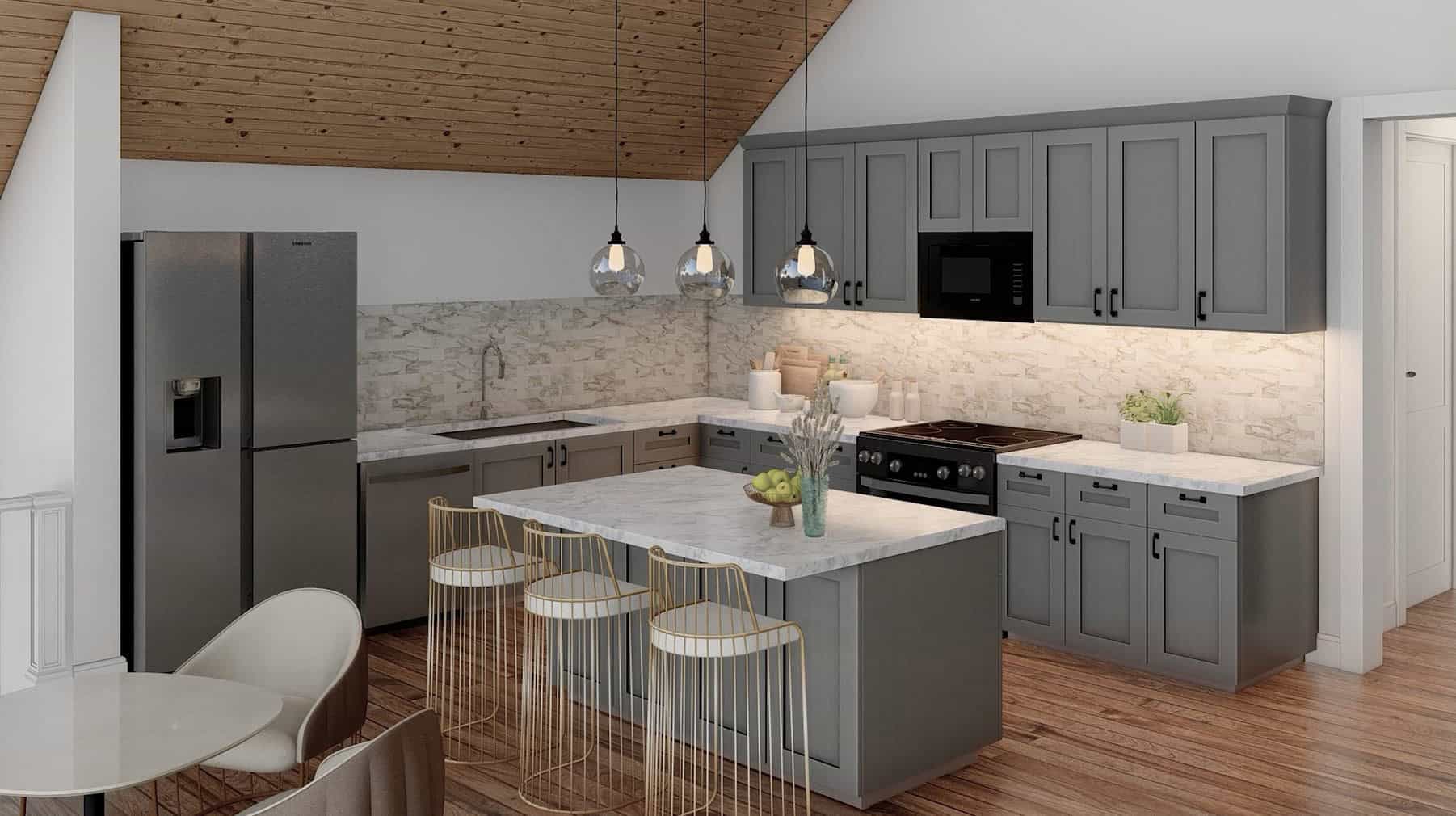 Kitchen of this 3-Bedroom,1647 Sq Ft Plan -196-1849